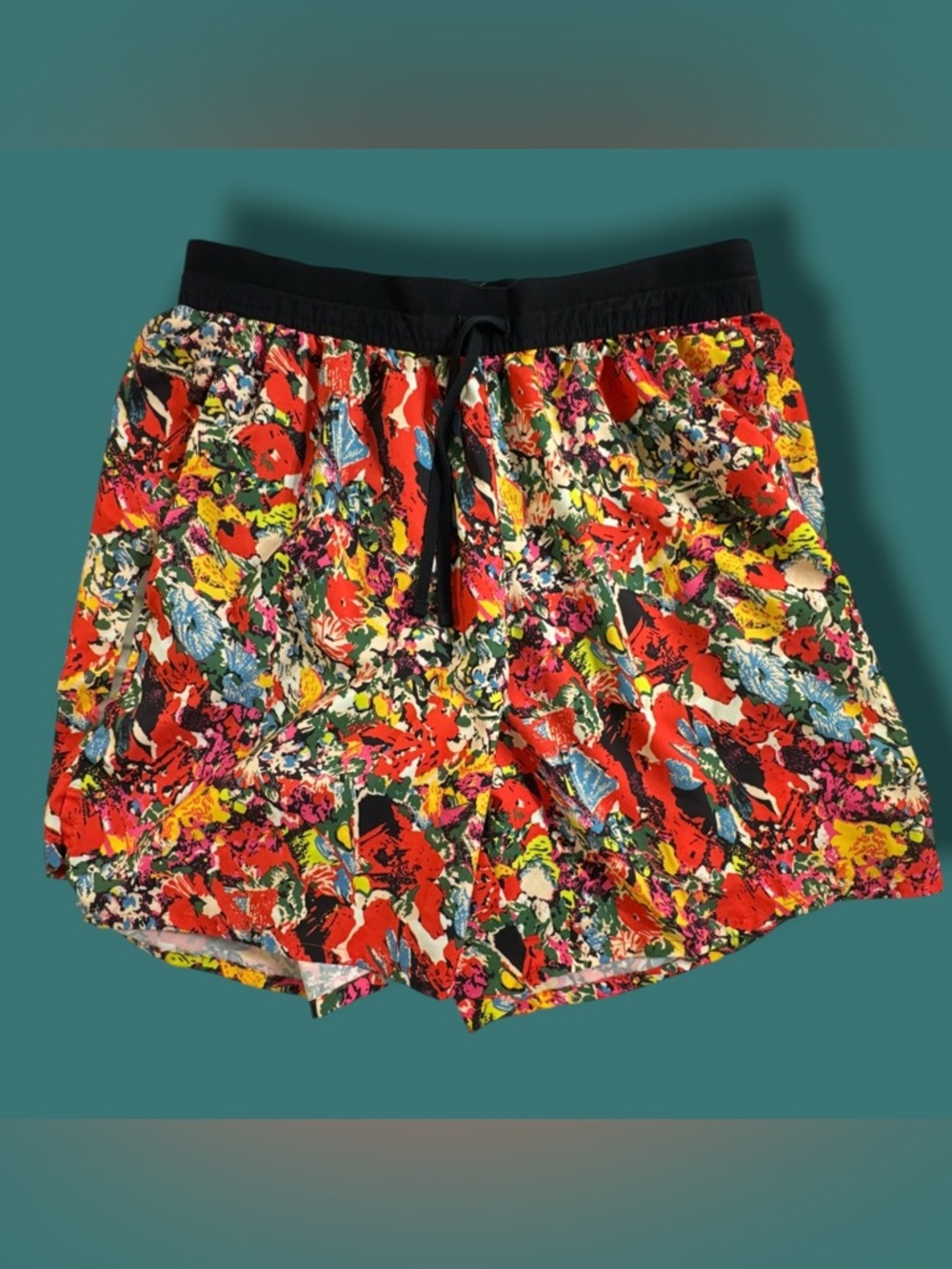 Nike Dri-FIT Men's Running Shorts Abstract Floral Print Multicolor Flex Stride M